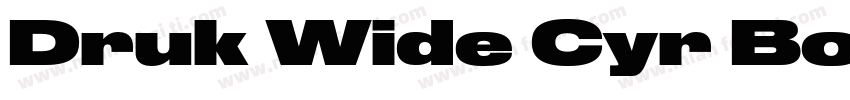 Druk Wide Cyr Bold Italic字体转换